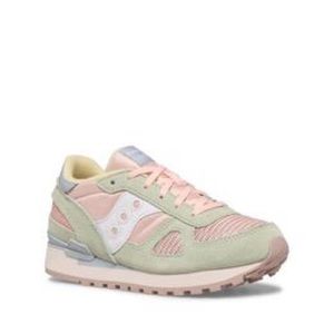 Saucony Kids' Shadow Original Sneaker in Green/Pink/Pastel